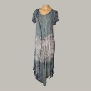 Advance Apparels Tie-Dye Asymmetrical Rayon Dress – Free Size